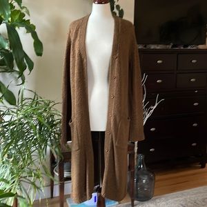 Brown mid calf length sweater